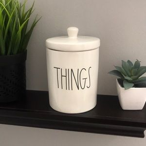 Rae Dunn “things” canister container jar